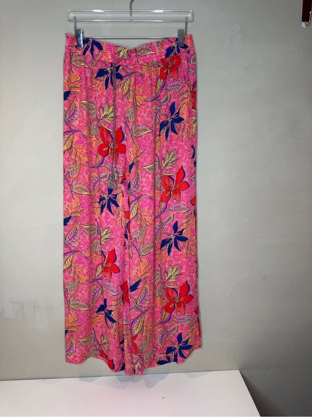Rose + Olive Floral Matching Set Pink Blouse Size XL & Pants Size L - Picture 5 of 16